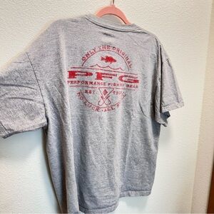 Columbia PFG Gray Men’s X-Large T Shirt Outdoors Fishing 0007